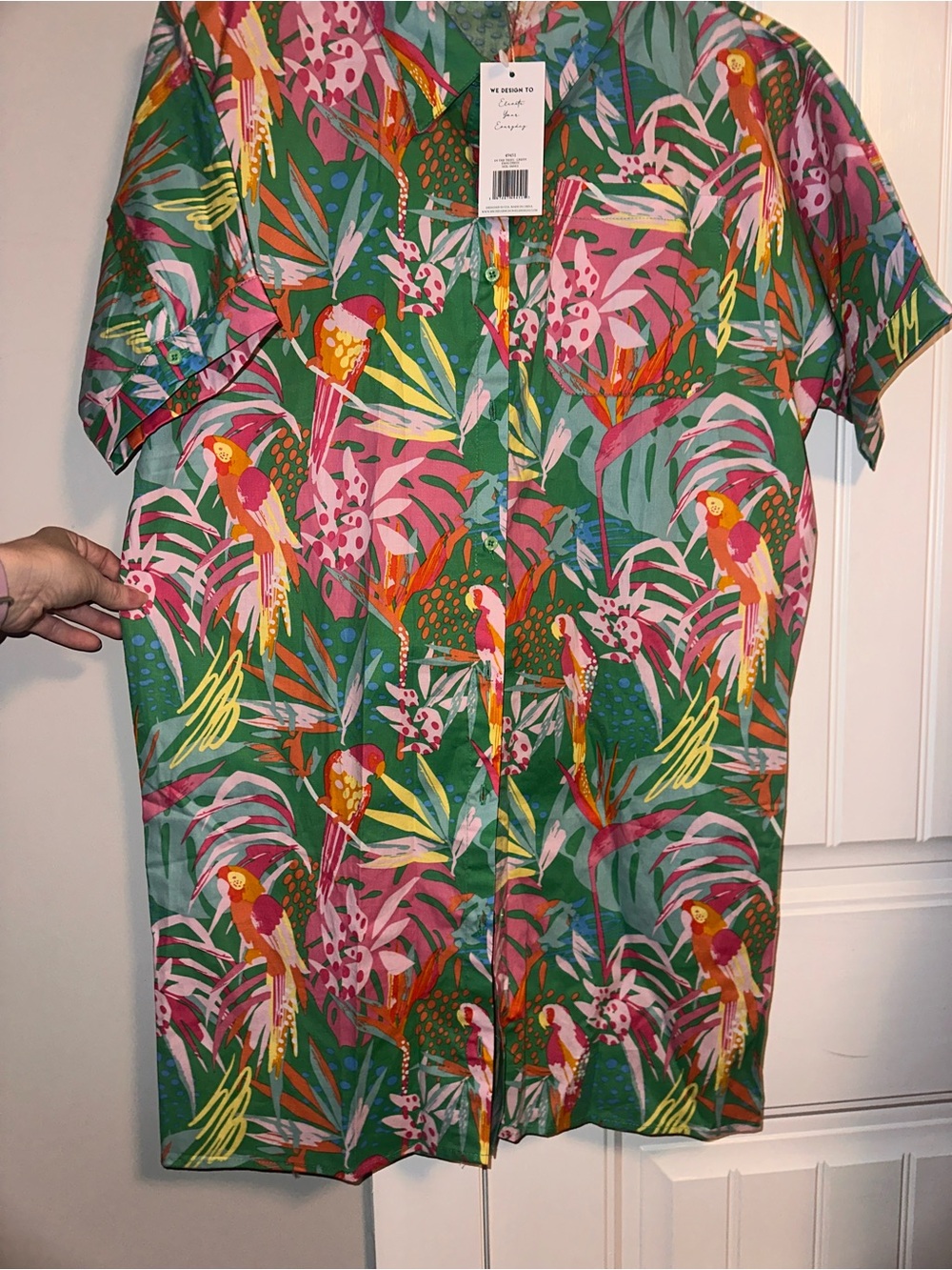 NWT‎ Michelle McDowell Size Small Tropical Button-Front Shirt Dress in - Picture 13 of 15